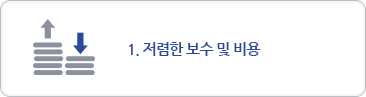 1.저렴한 보수 및 비용